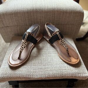 Leopard print sandals size 9